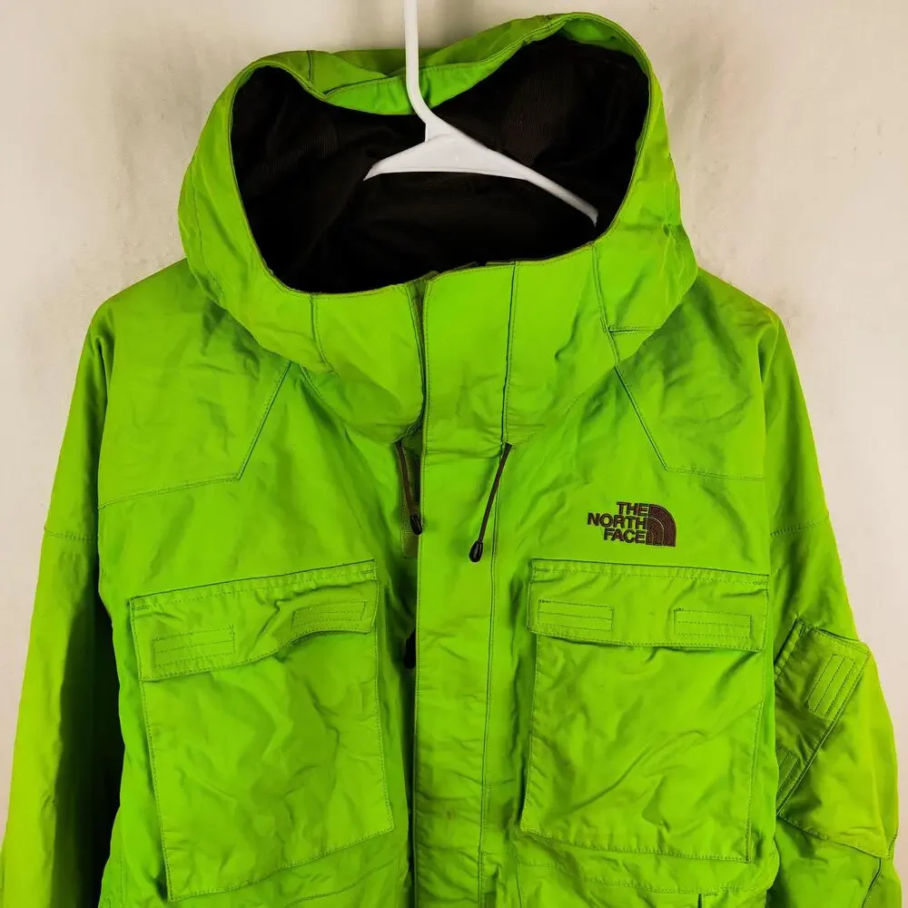 The North Face Jacket Mens Large Green Hooded Ski Full Zip Insulated Pockets
